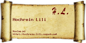 Hochrein Lili névjegykártya